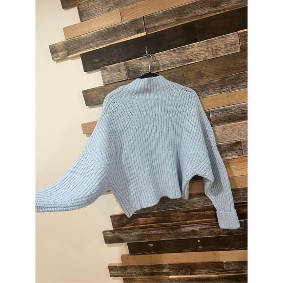 Anthropologie Maeve Athena Cowl Neck Blue Sweater sz S - Picture 4 of 7